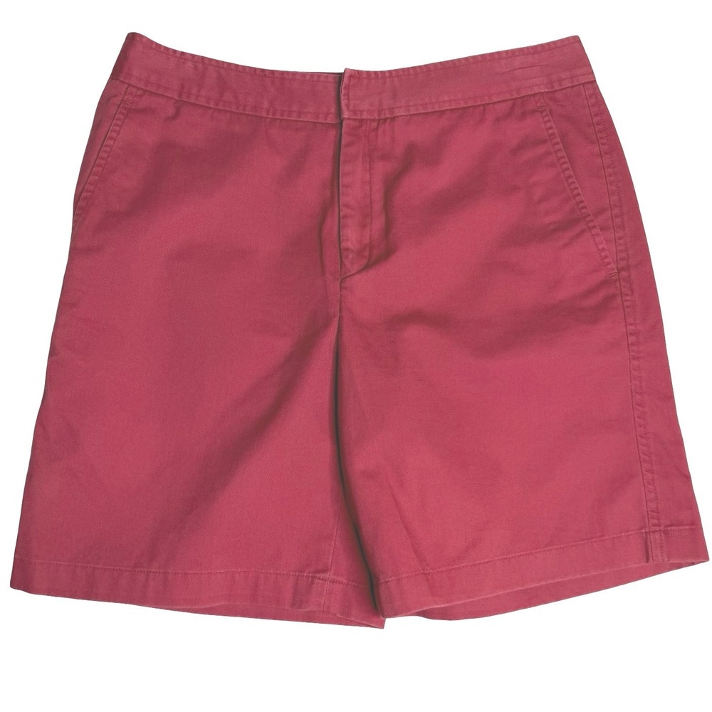 Banana Republic Premium Chinos Classic Cotton Twill Red Womens Shorts 8